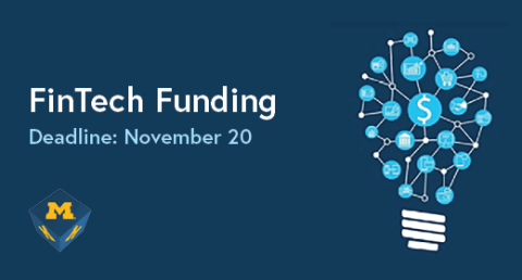 Funding Available for Fintech - Deadline Nov. 20